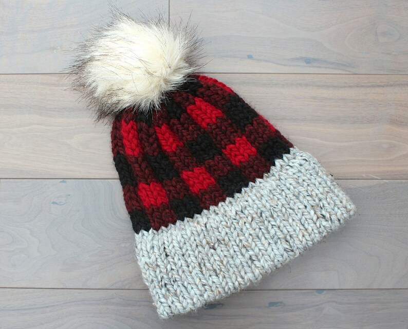 buffalo plaid toque