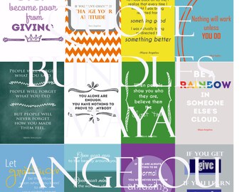 Maya Angelou Quote Prints (4x6), Inspirational Wall Art (Digital Download)