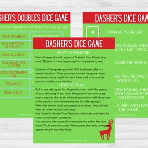 White Elephant Gift Exchange Game: Dasher&#39;s Dice Game