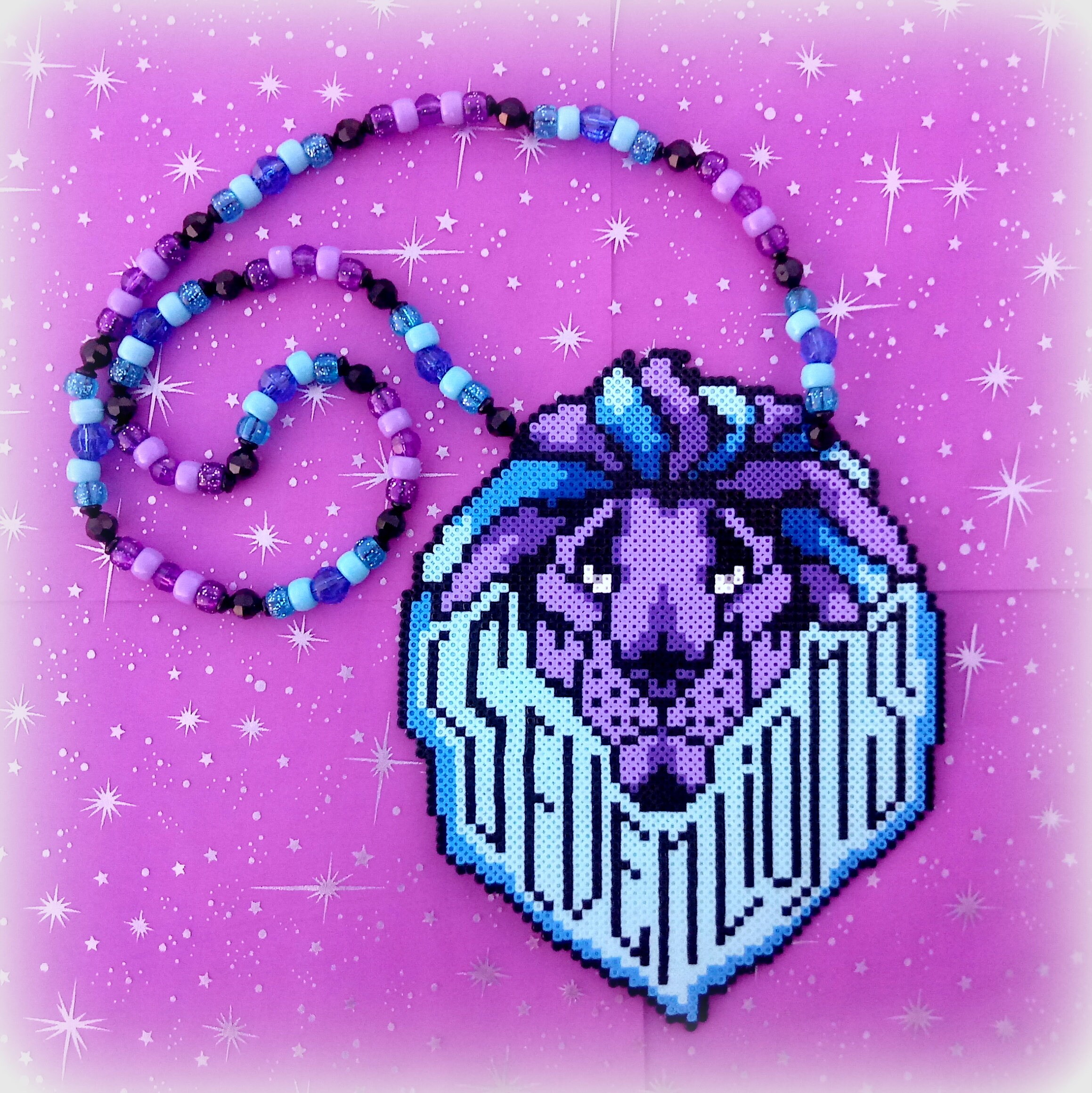 Seven Lions Galaxy Kandi Mini Beads Perler Art Necklace Rave Etsy