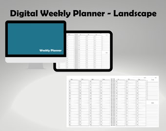 Digital Weekly Planner / Landscape | PDF Download