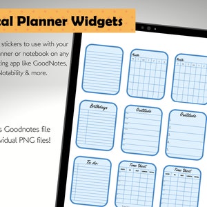 Digital planner widgets / stickers / for customizing digital planners and calendars