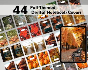 Digital Notebook Covers - Fall Designs - Portrait - PDF Download
