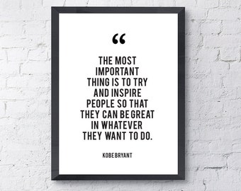 Kobe Sport Print Etsy