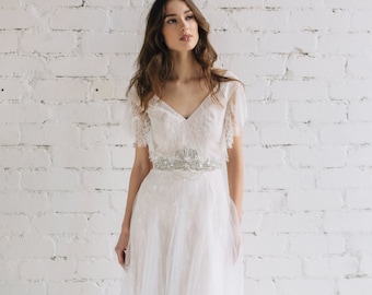Wedding Dress Short Sleeve Sequin Cuff
