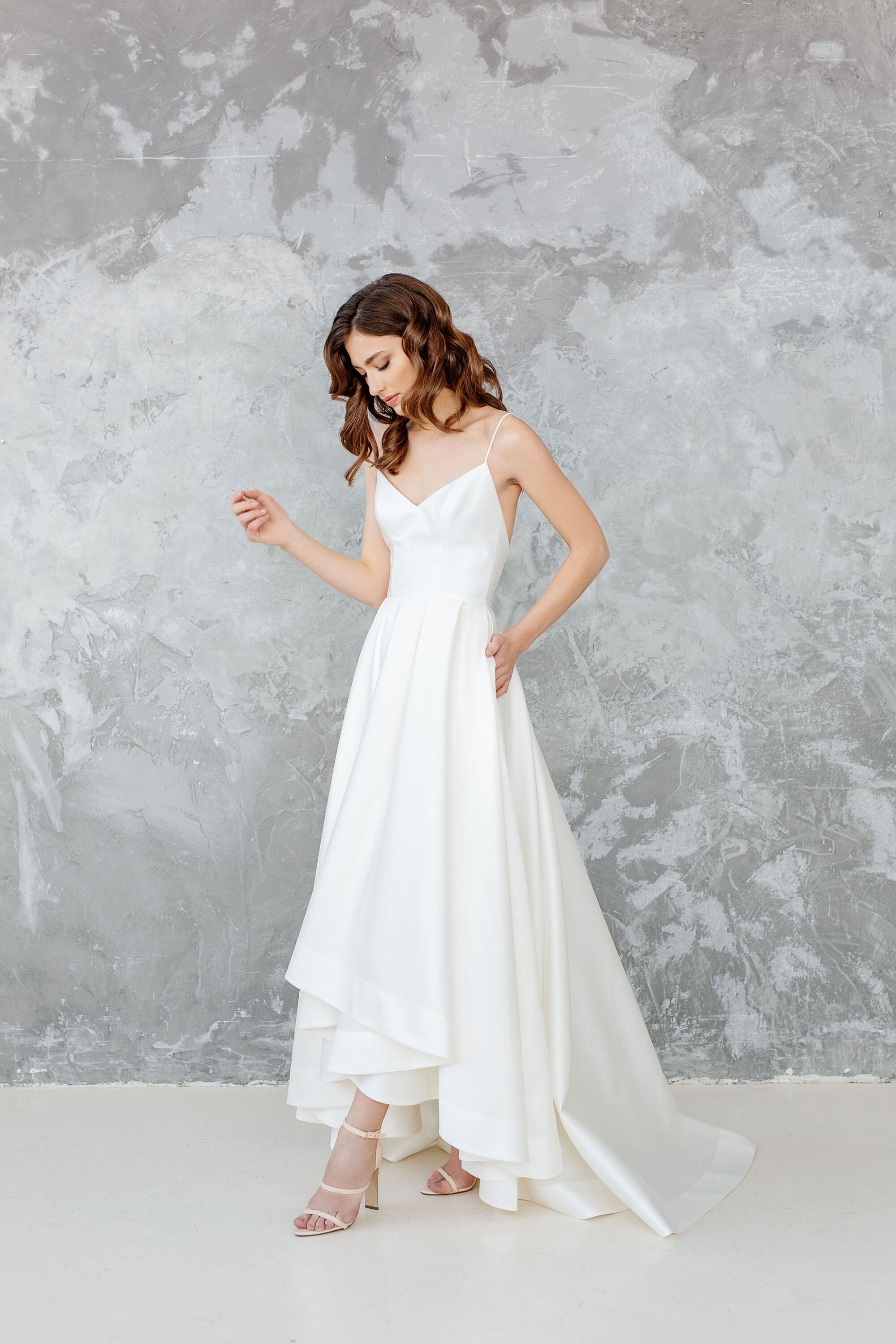 simple high low wedding dresses