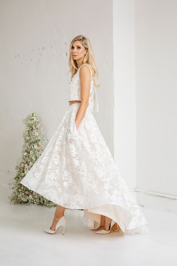 lace skirt wedding dress