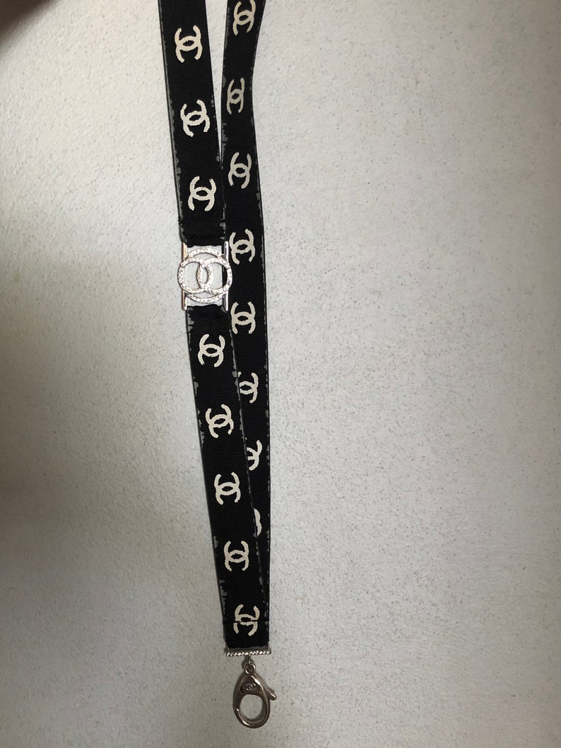Chanel lanyard necklace keychain card holder badge hoder Etsy
