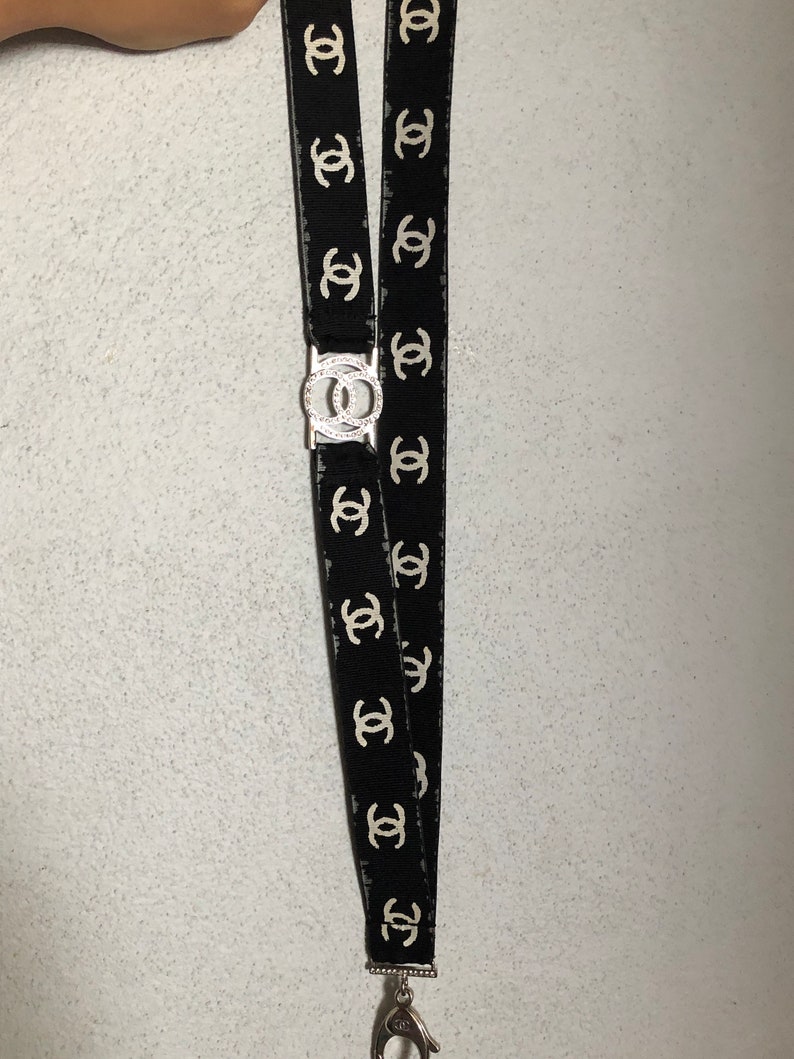 Chanel lanyard necklace keychain card holder badge hoder Etsy