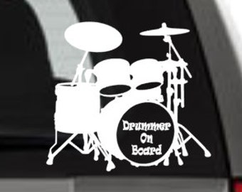 19cm x 17cm - DSCA1377 Car Accessories Drummer Drum Decal Sticker