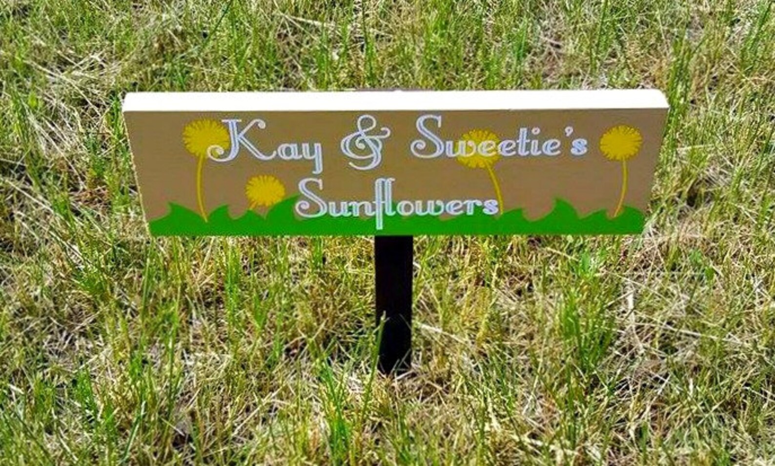 Sunflower Garden Sign Custom Sunflower Sunflower Yard Sign Etsy