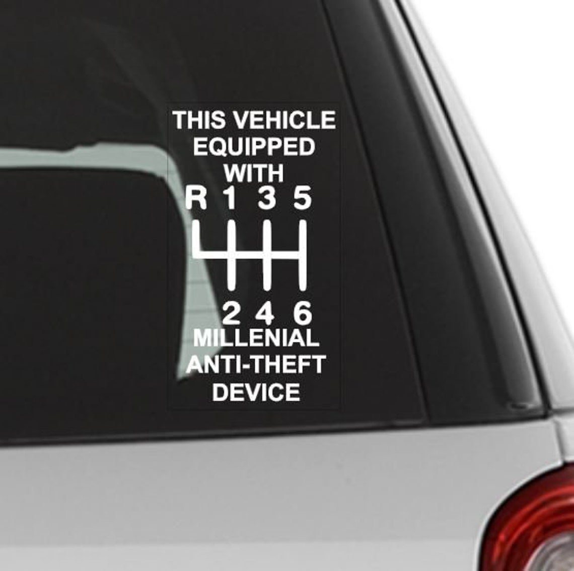 Stick Shift Decal Millenial Anti Theft Device Funny Bumper Etsy