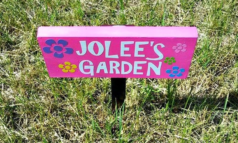 Custom Kids Garden Sign Kids Garden Sign Childrens Garden | Etsy