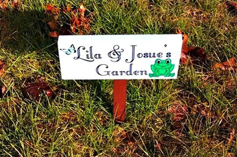 Frog Garden Sign Custom Garden Sign Personalized Garden Etsy