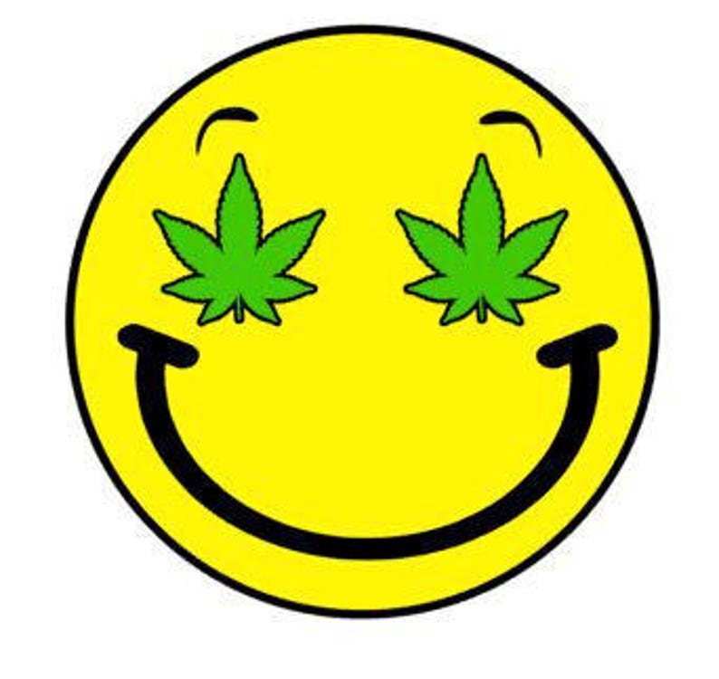 Pot Leaf Sticker Decal Hologram Psychedelic 420 Weed Cannabis Marijuana 4" X 4