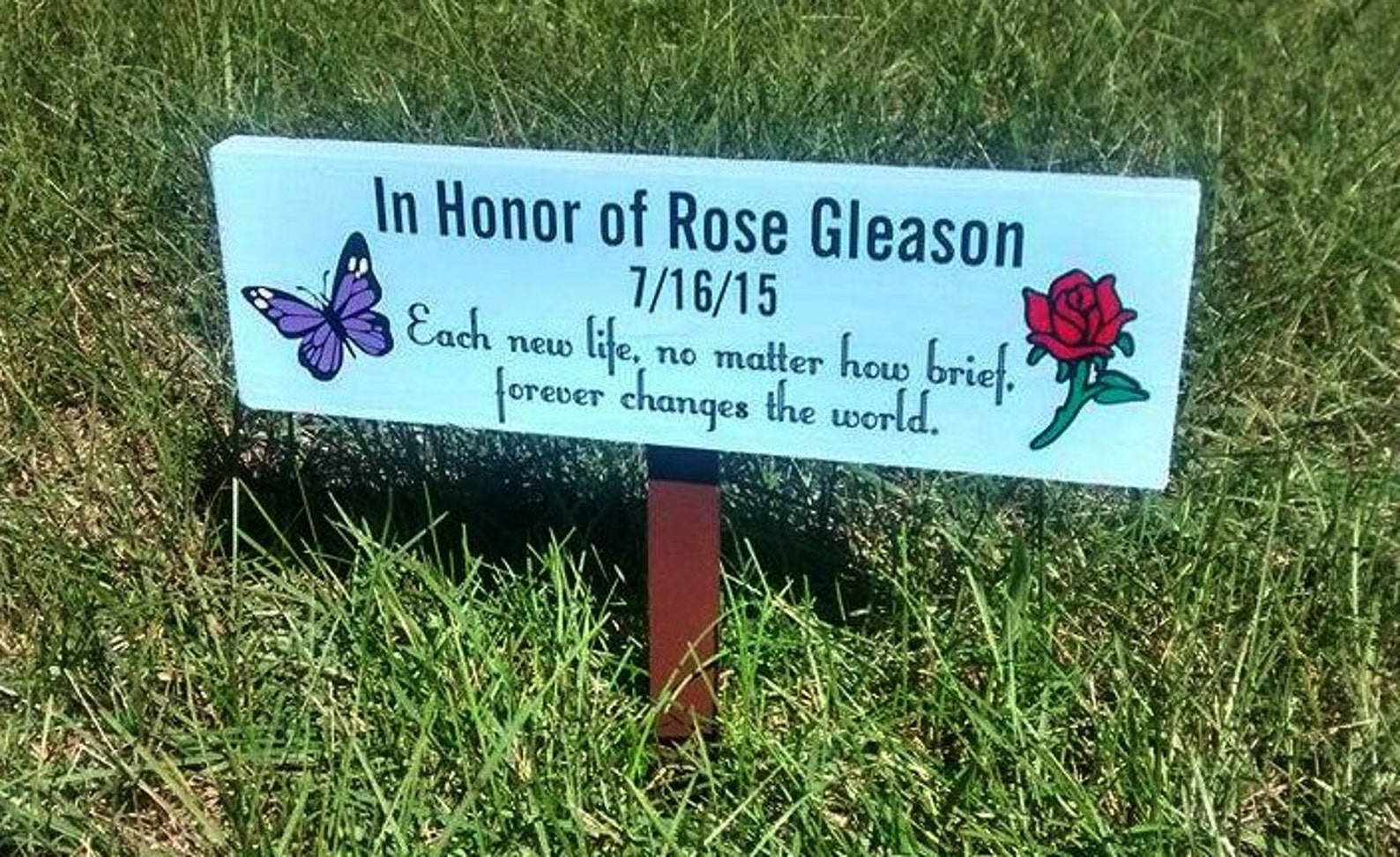 Child Grave Marker Baby Grave Marker Baby Memorial Sign Etsy