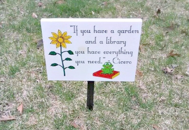 Outdoor Garden Sign Frog Garden Decor Frog Garden Sign Frog Etsy