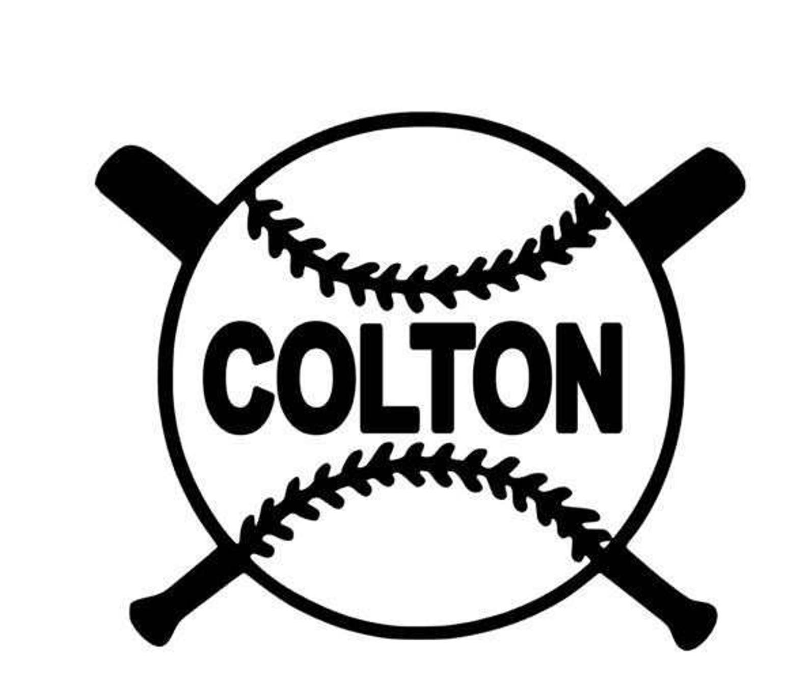 Personalized Decal Baseball Decal Vinyl Sticker Window Etsy