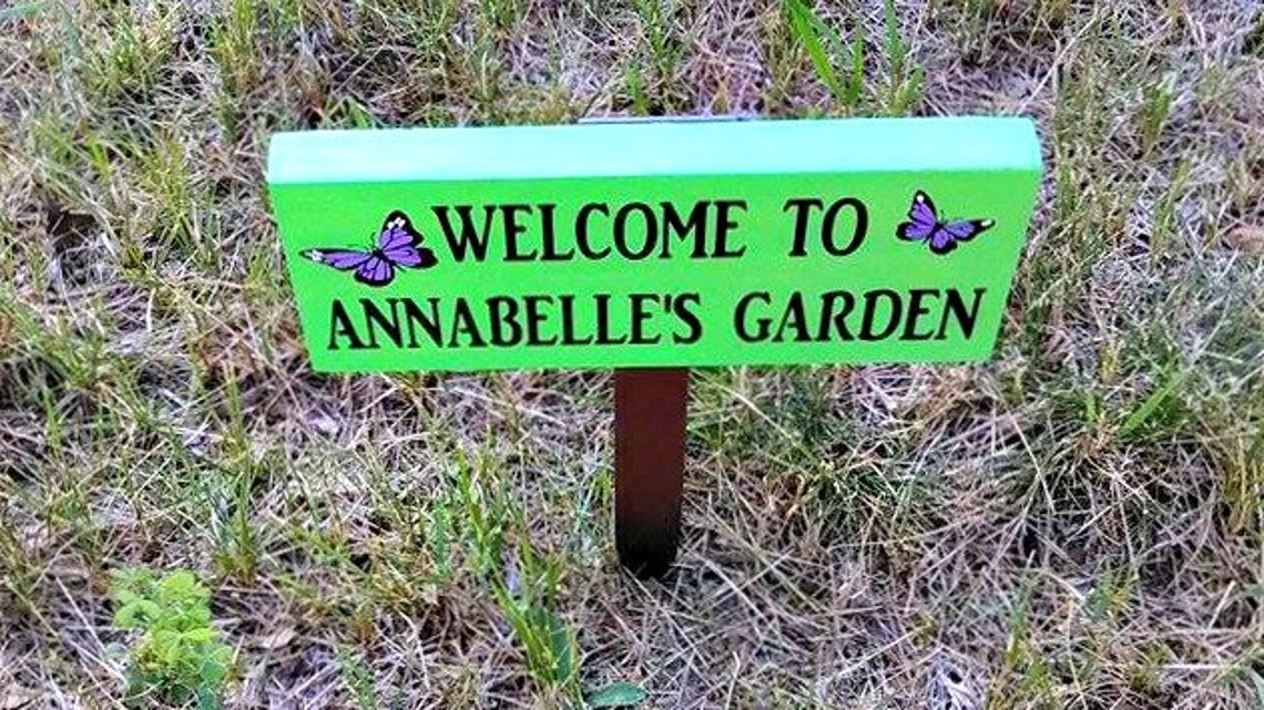 Personalized Sign Custom Garden Sign Custom Outdoor Sign Etsy