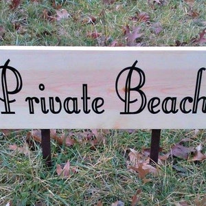 Private Beach Sign Natural Wood Outdoor Sign Large Outdoor - Etsy