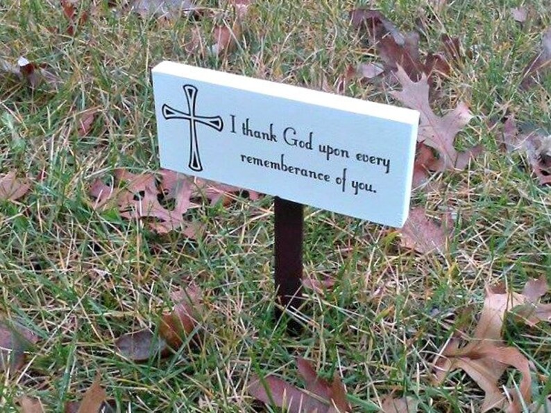 Religious Garden Sign Cross Garden Sign Remembrance Garden Etsy