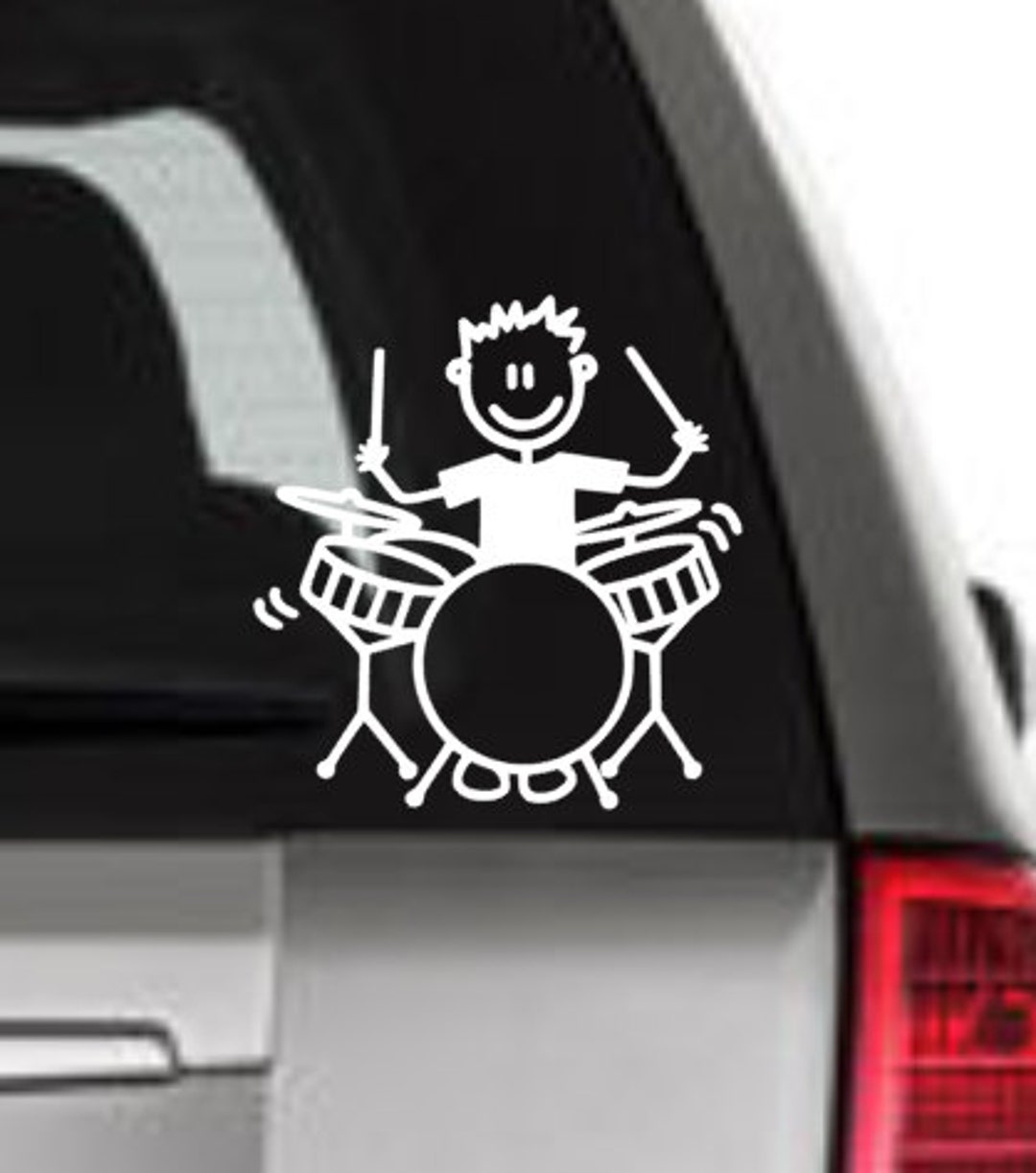 Drummer Car Decal Drummer Window Decal Drummer Vinyl Decal Etsy