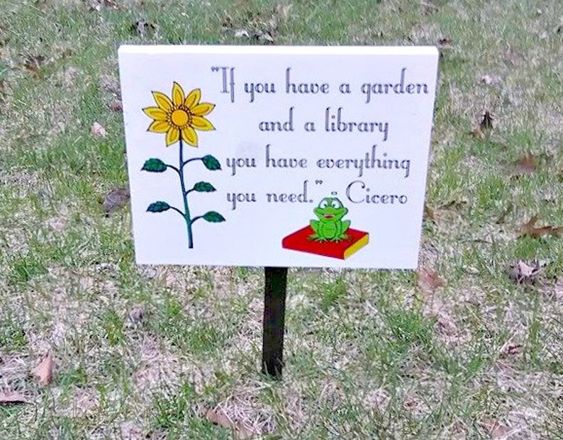 Outdoor Garden Sign Frog Garden Decor Frog Garden Sign Frog Etsy