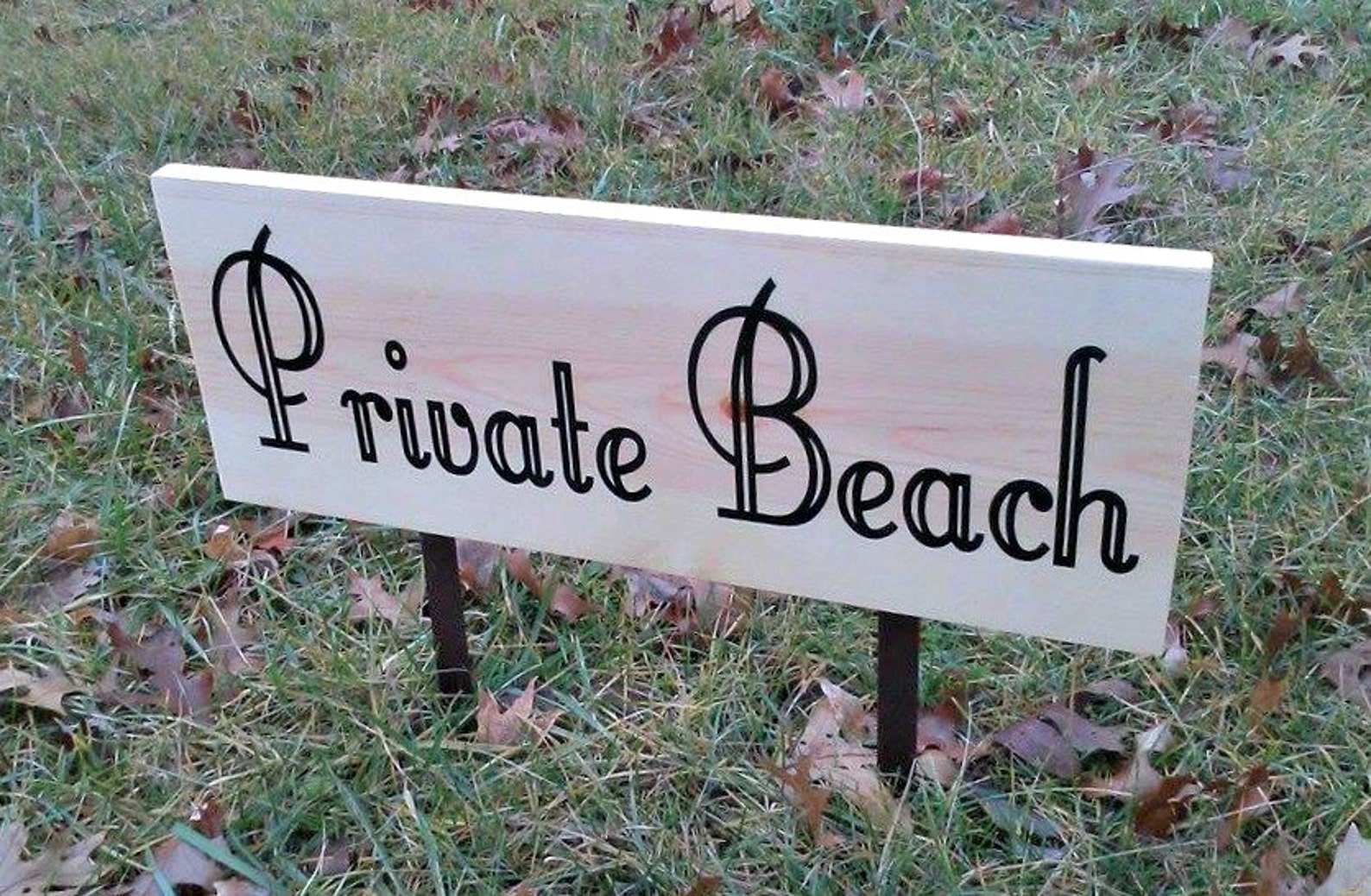 Private Beach Sign Natural Wood Outdoor Sign Large Outdoor - Etsy