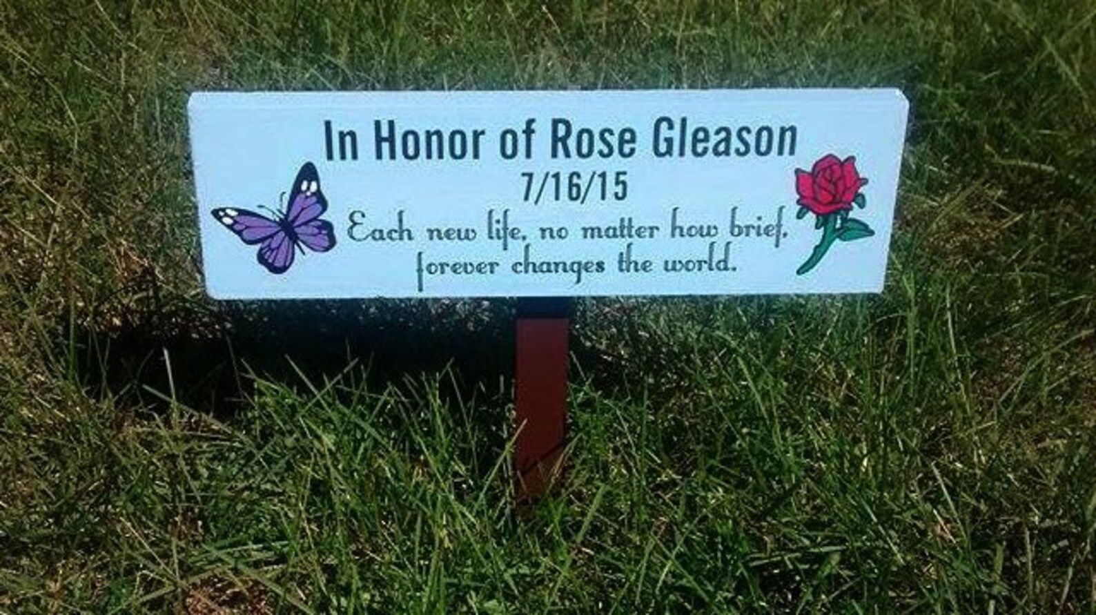 Child Grave Marker Baby Grave Marker Baby Memorial Sign Etsy