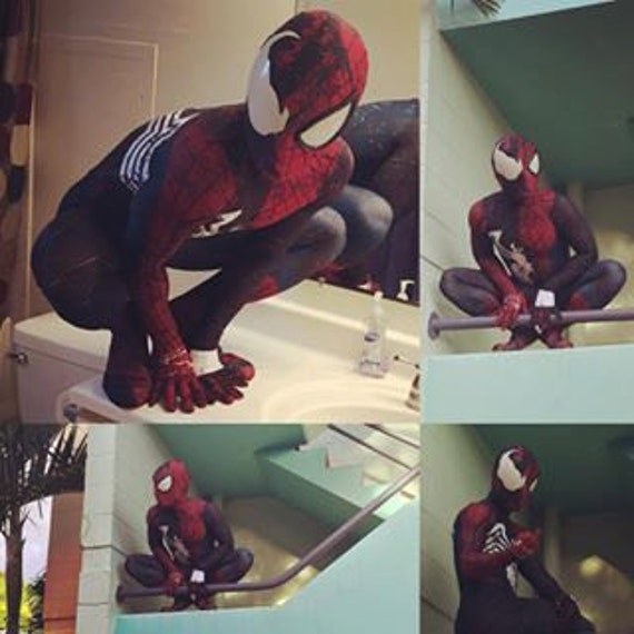 New Marvel The Amazing Spider Man 2 Venom Cosplay Costume Etsy