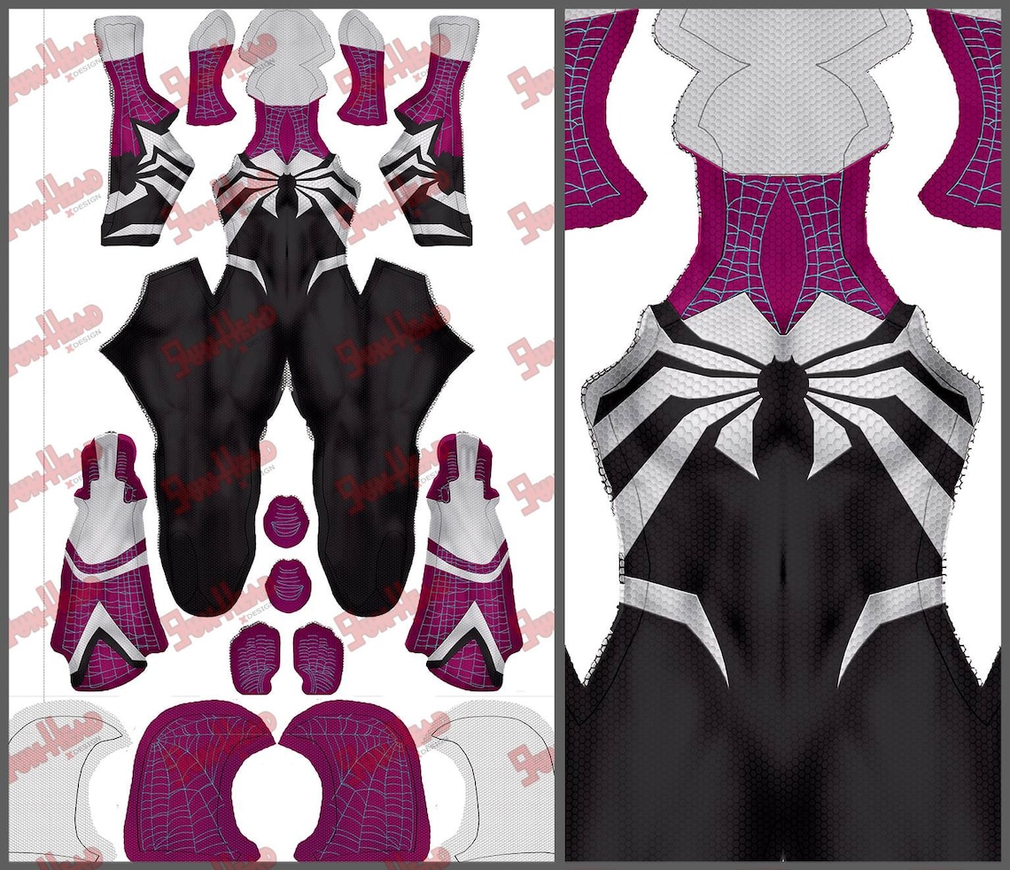 High Quality Alternate Spider Gwen Pattern 3D Printing Costume Etsy