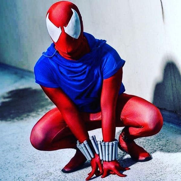 Scarlet Spiderman Costume - Etsy