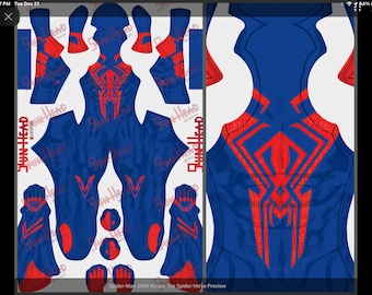 Oferta especial: Disfraz de Spider-Man 2099 "Across The Spider-Verse" con impresión 3D