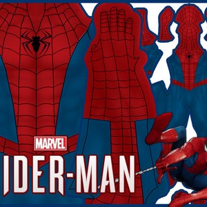 Patrón de traje clásico de Spider-Man para Insomniac, disfraz de cosplay para videojuego de PS4 imagen 2