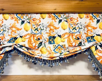 Custom Made Italian Amalfi Coast Inspired Valance