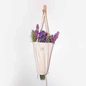 Bulk Custom Double Thick Cotton Bouquet Bag-Brand printed-High capacity Flower Tote-Personalized Floral Wrap for Shops,Events-Gardening Gift