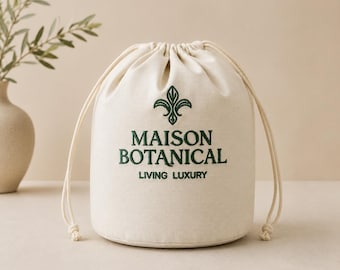 Custom Cotton Canvas Drawstring Bag | Round Bottom Pouch for Brands