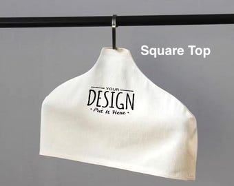 10 Custom Logo Canvas Hanger Cover | Reusable Garment Dust Bag