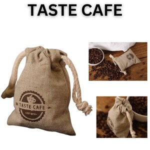 Personalized Drawstring Pouch: Custom Print, Cotton Linen, Reusable Coffee Packaging - XYHK11