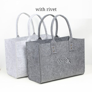 Custom Felt Tote Bag, Merino Handbag,Shopping Carry Bag,Handbag Felted Modern,Personalized Embossing Logo,Gift for Her
