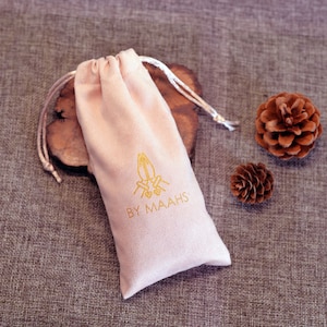 Personalized Jewelry Pouch | High quality Velevt Drawstring Jewelry Package Bag,Product Dust Bag,Travel Portable Pouch | With your Logo