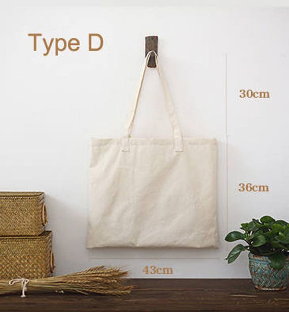 Custom Black/ White/ Creamy White Tote Market Bags Canvas