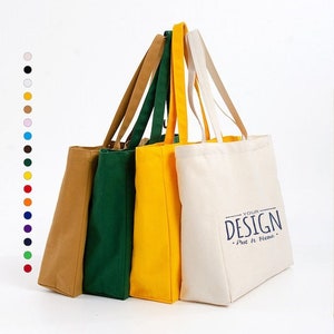 Custom 100% cotton colorful Canvas bag Shoulder bag Reusable shopping bag Personalized LOGO customization Multiple colors -cnbl002