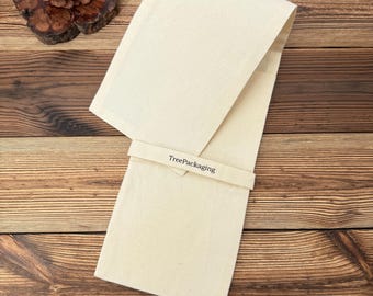 Custom Cotton Envelope Bag: Double-Layer Pouch with Logo
