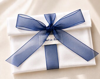 Custom Logo Cotton Envelope Bag with Ribbon - Clothing Packaging