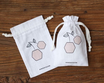 Custom cotton drawstring bag Wedding favor gift packaging Reusable mini dust bag,Personalized high quantity white fabric pouch