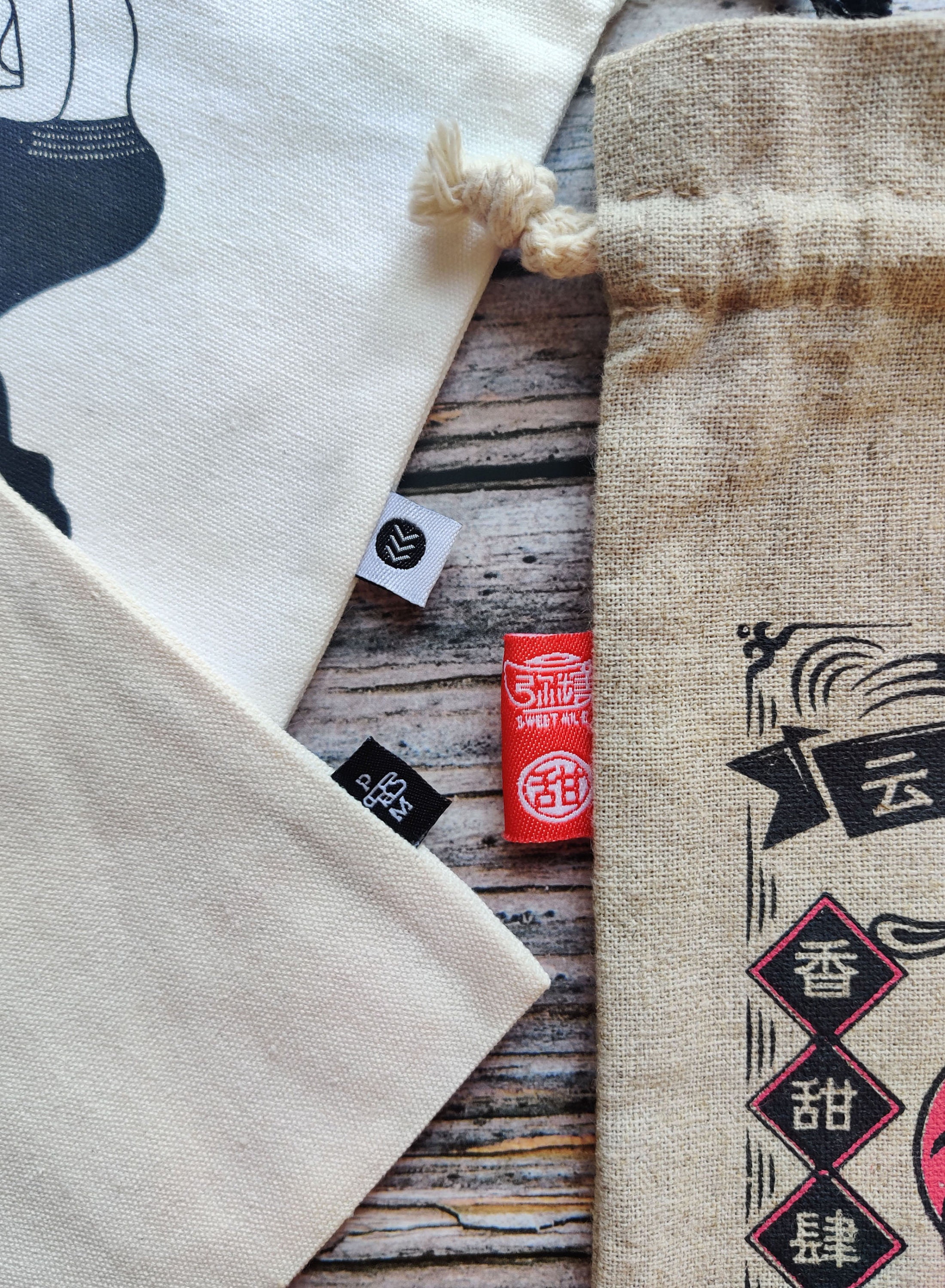 1000 Fold Over Labels for Product packaging drawstring bag Etsy