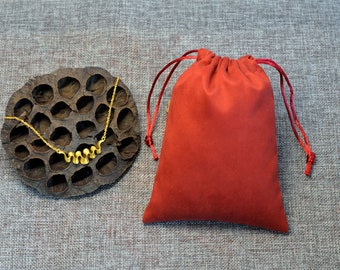 Flanell Rot Samt Kordelzug Taschen mit LOGO Custom ProduktVerpackung Tasche Gute Qualität eine Vielzahl von Größen MOQ 1 Stk