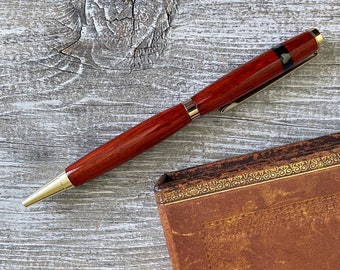 Handmade Wooden Pen, Padauk, Executive pen, Journal, Hand turned,