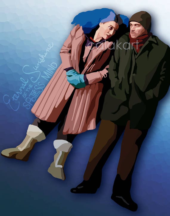 ETERNAL SUNSHINE , Joel et Clémentine \u2022 11 x 14 dessin Digital Poster Print